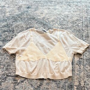 Wild Fable Cream Crop Top